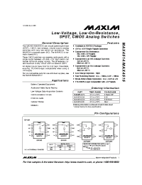 Datasheet MAX4514 manufacturer MAXIM
