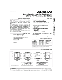 Datasheet MAX4516CSA manufacturer MAXIM