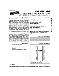 Datasheet MAX498CWI manufacturer MAXIM