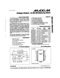 Datasheet MAX501AM manufacturer MAXIM