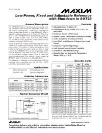 Datasheet MAX6037AAUKADJ manufacturer MAXIM