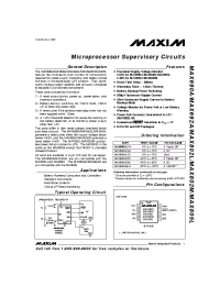 Datasheet MAX692ACSA manufacturer MAXIM