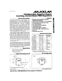 Datasheet MAX735 manufacturer MAXIM