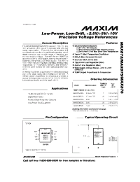 Datasheet MAX873ACPA manufacturer MAXIM