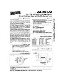 Datasheet MAX877 manufacturer MAXIM