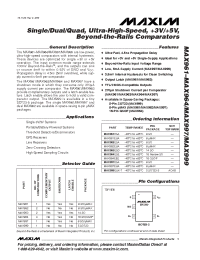 Datasheet MAX997 manufacturer MAXIM