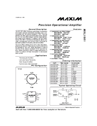 Datasheet MXL1001ACH manufacturer MAXIM