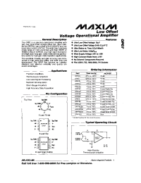 Datasheet OP07 manufacturer MAXIM