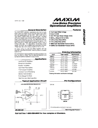 Datasheet OP27BZ manufacturer MAXIM