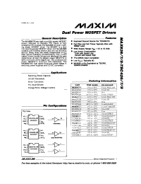 Datasheet TCS427CSA manufacturer MAXIM