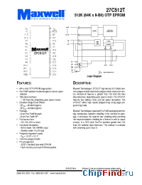 Datasheet 27C512TRPDI-20 manufacturer Maxwell