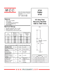 Datasheet 1F18 manufacturer MCC