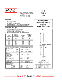 Datasheet 1F3 manufacturer MCC
