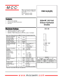 Datasheet 1N914B manufacturer MCC