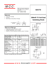 Datasheet BAV70 manufacturer MCC