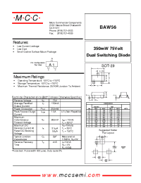 Datasheet BAW56 manufacturer MCC