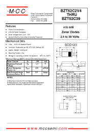 Datasheet BZT52C33 manufacturer MCC