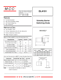 Datasheet DL4151 manufacturer MCC