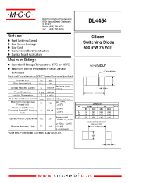 Datasheet DL4454 manufacturer MCC