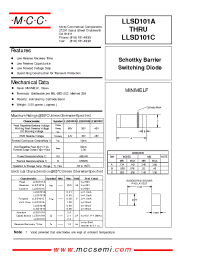 Datasheet LLSD101B manufacturer MCC