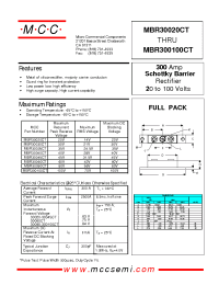 Datasheet MBR30020CT manufacturer MCC