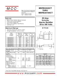 Datasheet MBRB2040CT manufacturer MCC