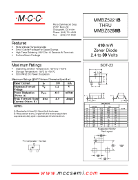Datasheet MMBZ5246B manufacturer MCC
