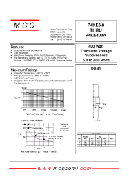 Datasheet P4KE10A manufacturer MCC