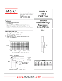 Datasheet P5KE20A manufacturer MCC