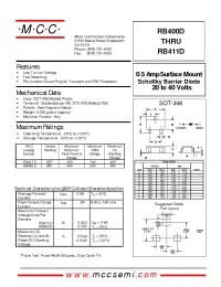 Datasheet RB400D manufacturer MCC
