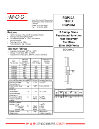 Datasheet RGP30A manufacturer MCC