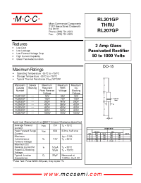 Datasheet RL202GP manufacturer MCC