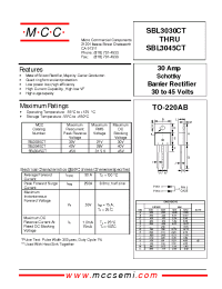 Datasheet SBL3030CT manufacturer MCC