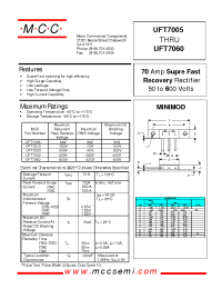 Datasheet UFT7005 manufacturer MCC