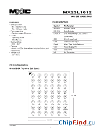 Datasheet 23L1612-70 manufacturer Macronix