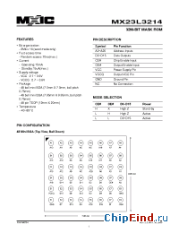 Datasheet 23L3214-10 manufacturer Macronix