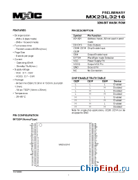 Datasheet 23L3216-10 manufacturer Macronix