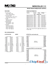 Datasheet 23L8111-12 manufacturer Macronix