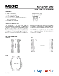 Datasheet 27C1000-10 manufacturer Macronix