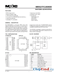Datasheet 27C2000-15 manufacturer Macronix