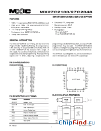 Datasheet 27C2100-90 manufacturer Macronix
