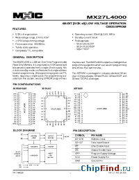 Datasheet 27L4000-20 manufacturer Macronix