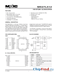 Datasheet 27L512-20 manufacturer Macronix
