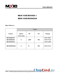 Datasheet MX10E80501 manufacturer Macronix
