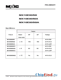 Datasheet MX10E8050XQC manufacturer Macronix