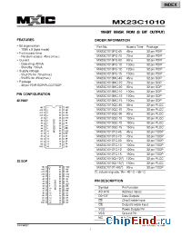 Datasheet MX23C1010PC-45 manufacturer Macronix