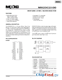 Datasheet MX23C2100PC-12 manufacturer Macronix