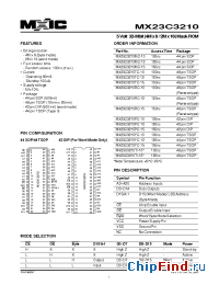 Datasheet MX23C3210-15 manufacturer Macronix