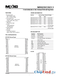 Datasheet MX23C3211TC-12 manufacturer Macronix