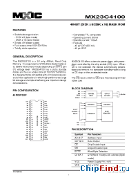 Datasheet MX23C4100-12 manufacturer Macronix